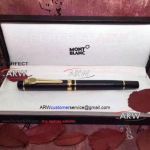 Perfect Replica Mont Blanc Writers Edition Black Fineliner Pen Gold Clip